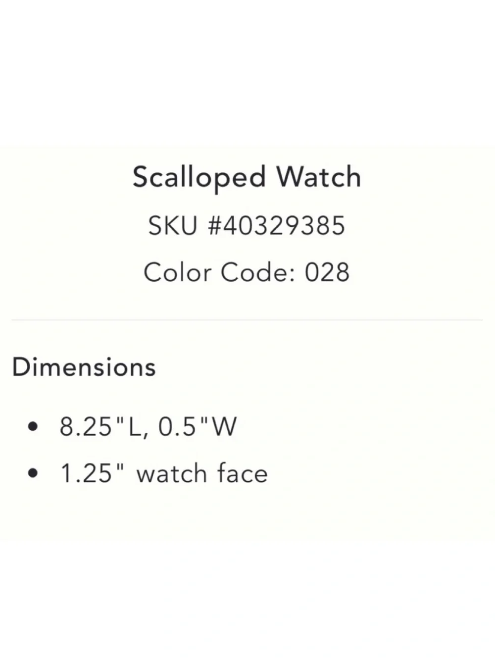 NWOT** Anthropologie Olivia Burton Scalloped Watch  **Needs Battery